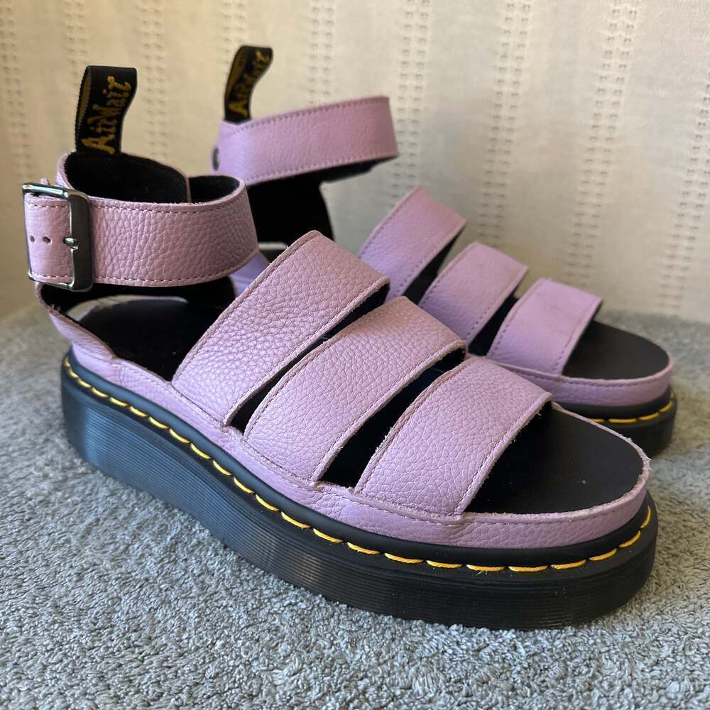 New Dr Martens Clarissa II Quad Chunky Sandals in Lilac Pisa